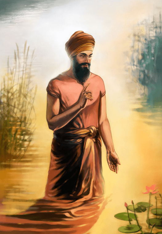 Sikh devotee embodying simplicity ethical living and shared trust with nature