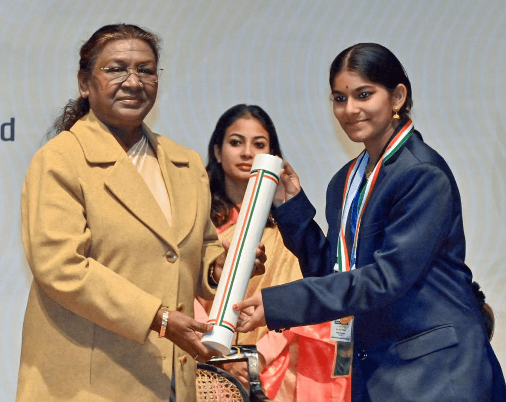 President of India conferring National Bravery Awards to young children, a powerful reminder that courage in everyday dangers inspires society and preserves heroic acts.