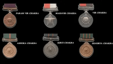 Gallantry awards of the Indian Army, including Param Vir Chakra and Maha Vir Chakra, honoring the top brave soldiers who displayed extraordinary courage in battle.