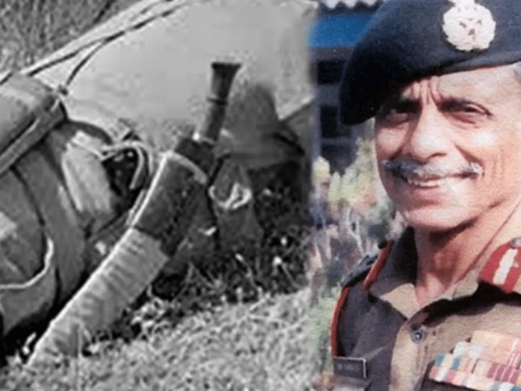 Major General Ian Cardozo, Maha Vir Chakra recipient, who amputated his own leg with a khukri during the 1971 war and returned to lead troops.