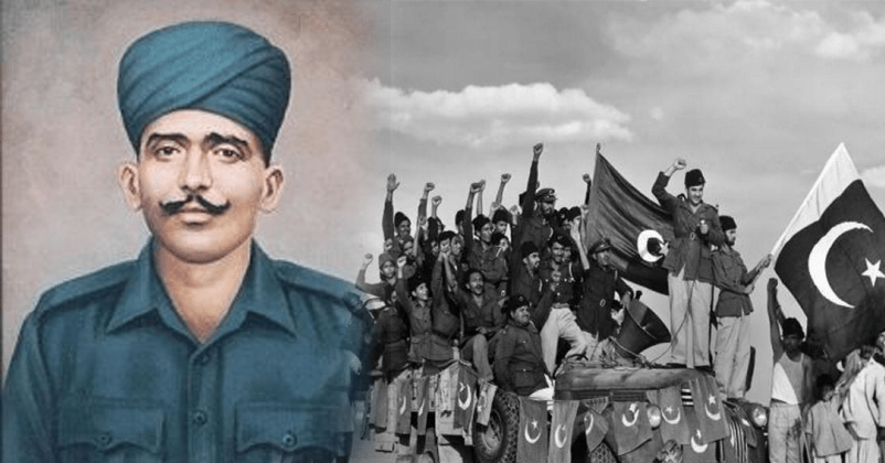 Naik Jadu Nath Singh, PVC, who defended alone against repeated enemy attacks in Jammu and Kashmir, charging despite being wounded.