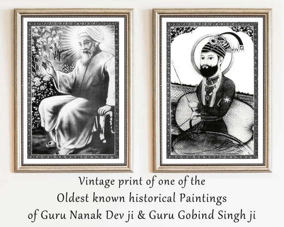 Guru Nanak Dev Ji in a historical painting, embodying the shared Bhakti and Sikh emphasis on the guru as guide to divine truth and ethical living.