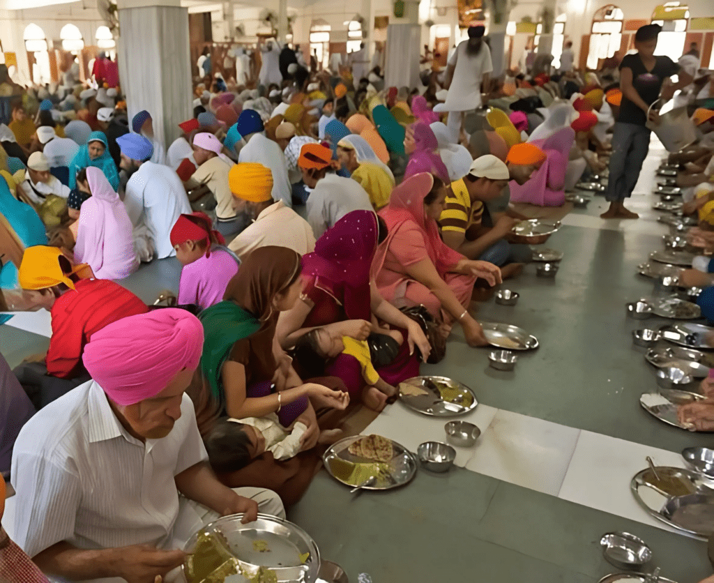 Langar at Golden Temple expressing Sikh seva, equality, and responsible community living