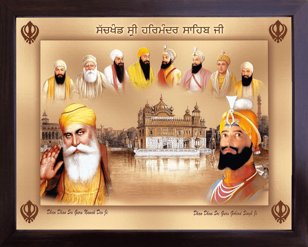 Sikh Gurus honoring creation symbolizing sacred earth respect and spiritual responsibility