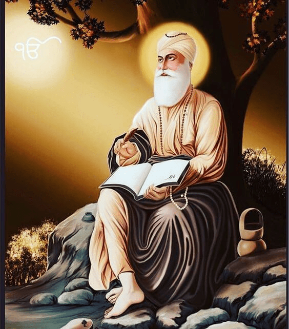 Guru Nanak teaching sharing wisdom generosity and responsibility toward creation
