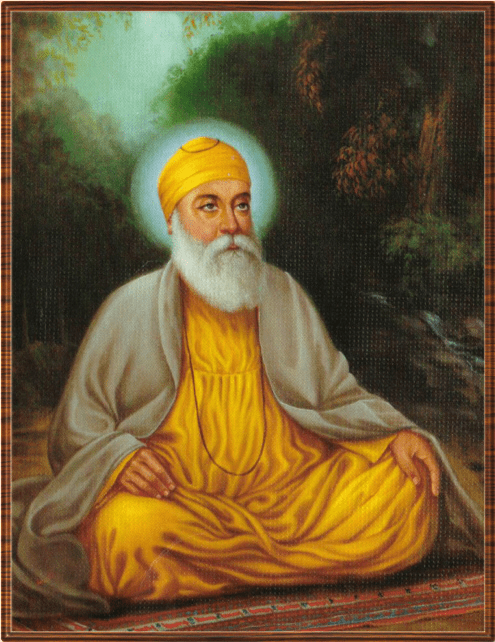 Guru Nanak praying for sarbat da bhala peace compassion and universal human well-being